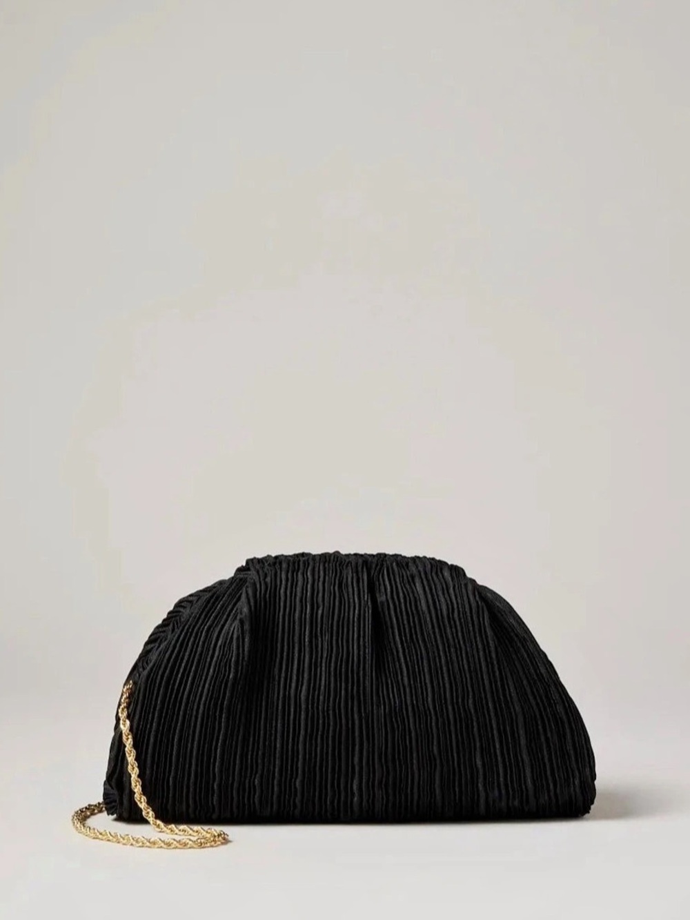 Loeffler Randall Bailey Pleated Clutch in Black